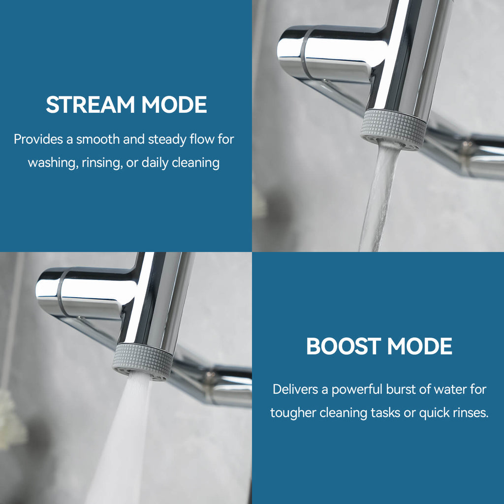 Lefton 1080° Rotating Bathroom Built-in Filter Faucet With Temperature Display-BPF01