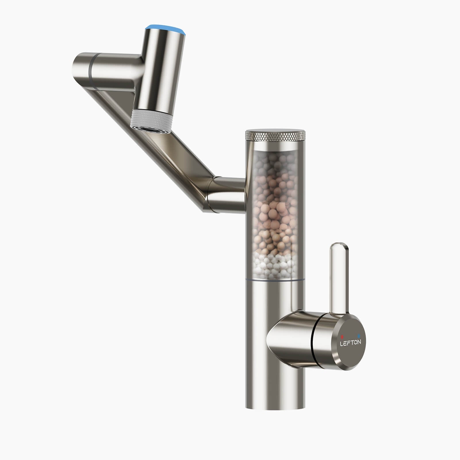 Lefton 1080° Rotating Bathroom Built-in Filter Faucet With Temperature Display-BPF01