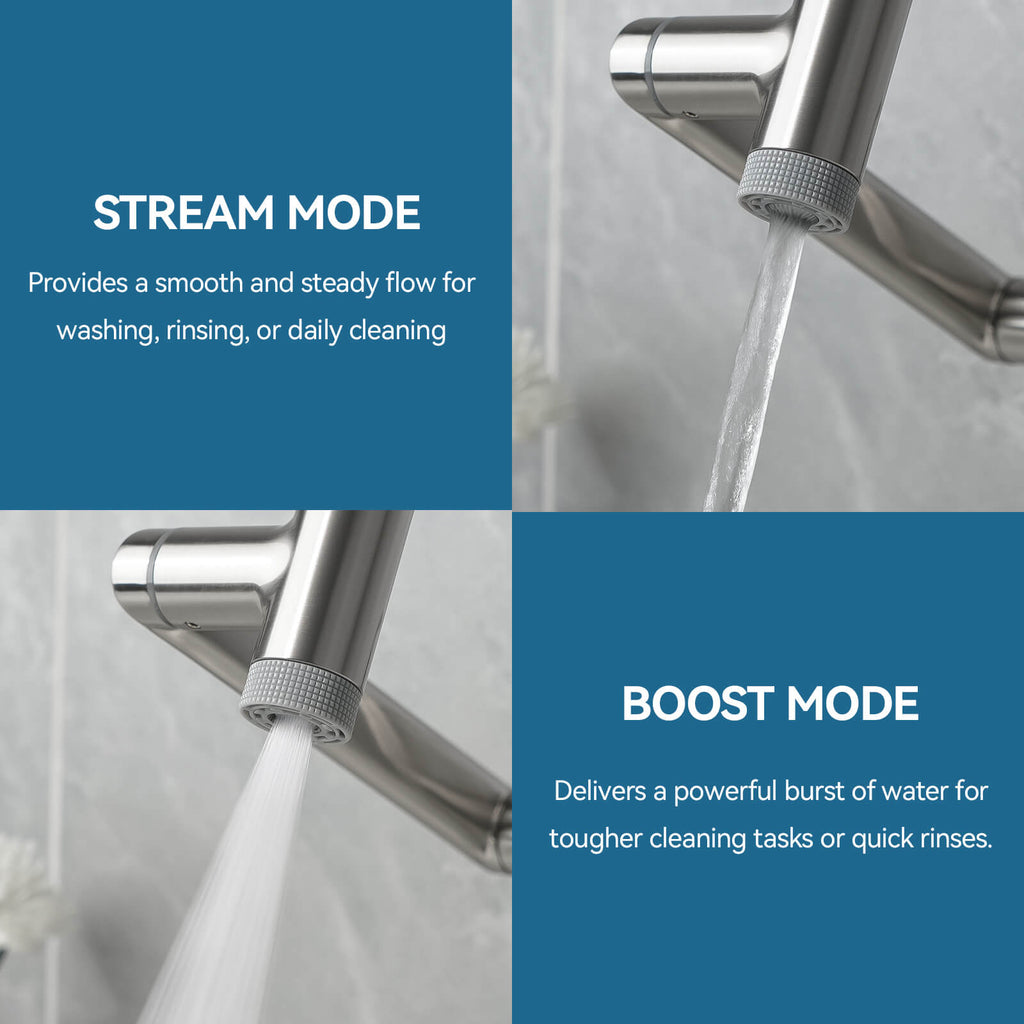 Lefton 1080° Rotating Bathroom Built-in Filter Faucet With Temperature Display-BPF01