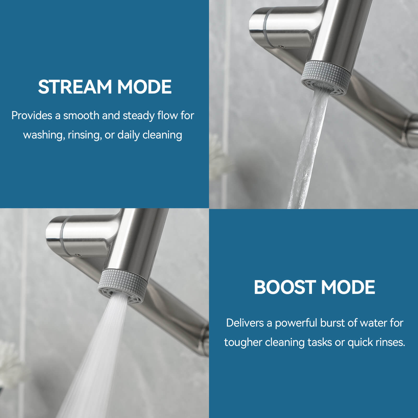 Lefton 1080° Rotating Bathroom Built-in Filter Faucet With Temperature Display-BPF01