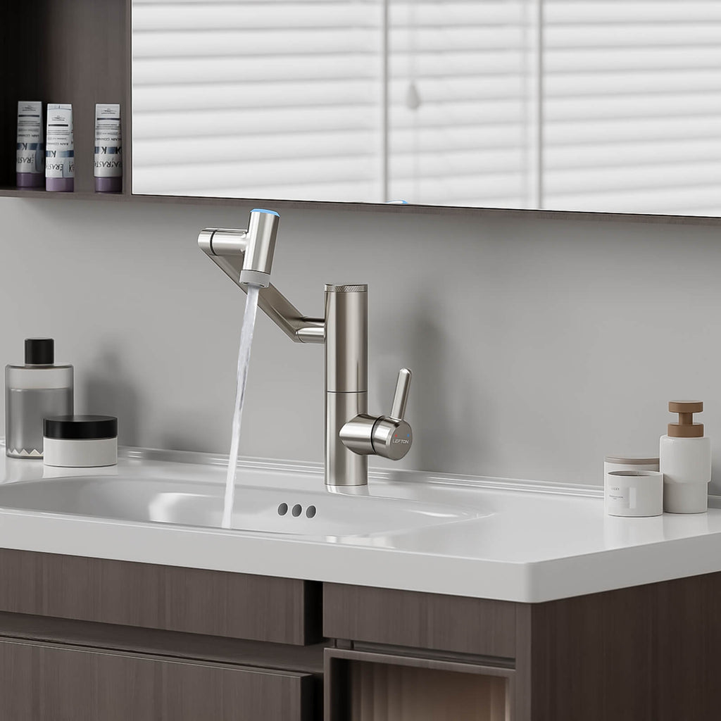 Lefton 1080° Rotating Bathroom Built-in Filter Faucet With Temperature Display-BPF01
