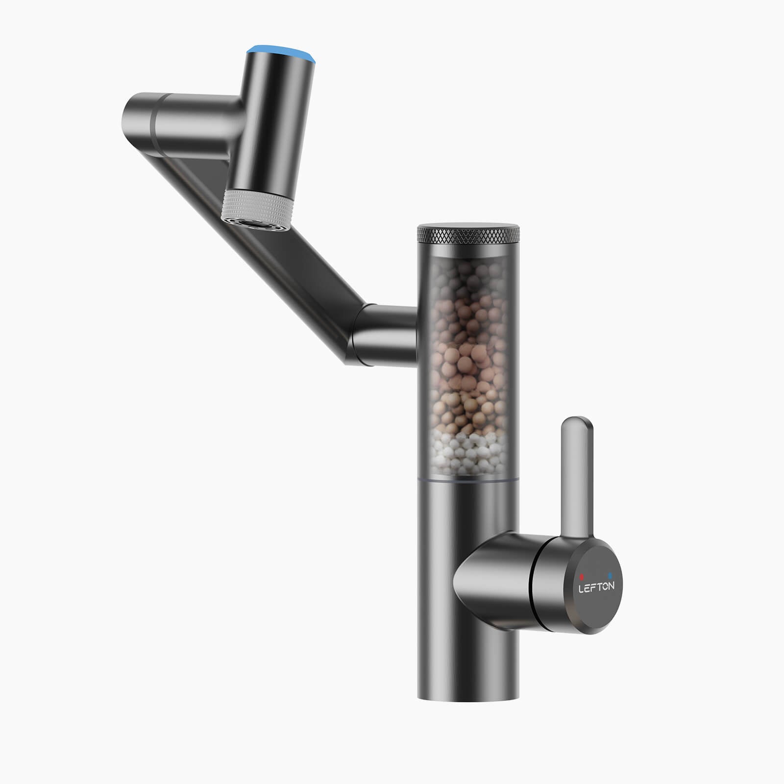 Lefton 1080° Rotating Bathroom Built-in Filter Faucet With Temperature Display-BPF01