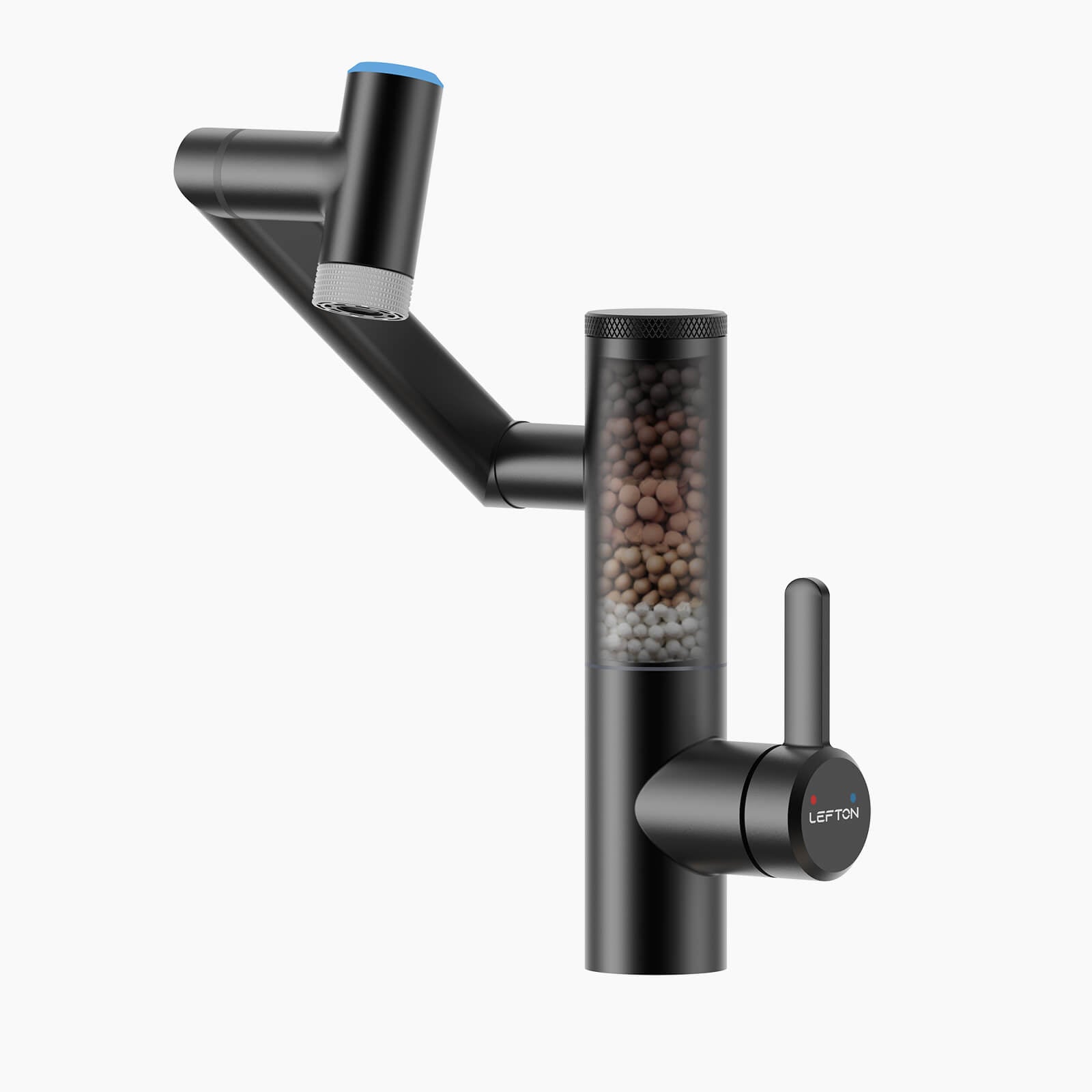Lefton 1080° Rotating Bathroom Built-in Filter Faucet With Temperature Display-BPF01