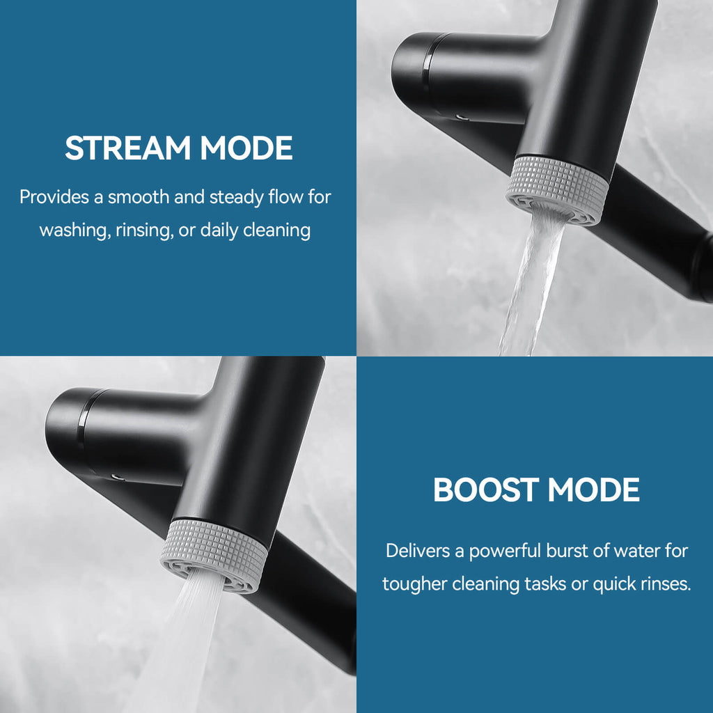 Lefton 1080° Rotating Bathroom Built-in Filter Faucet With Temperature Display-BPF01