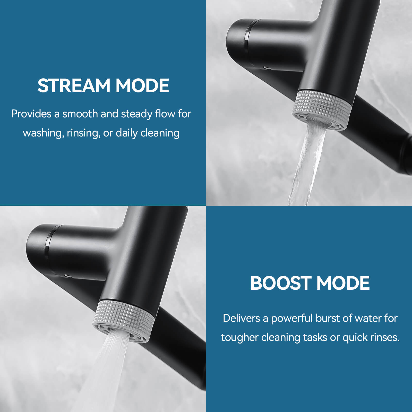 Lefton 1080° Rotating Bathroom Built-in Filter Faucet With Temperature Display-BPF01