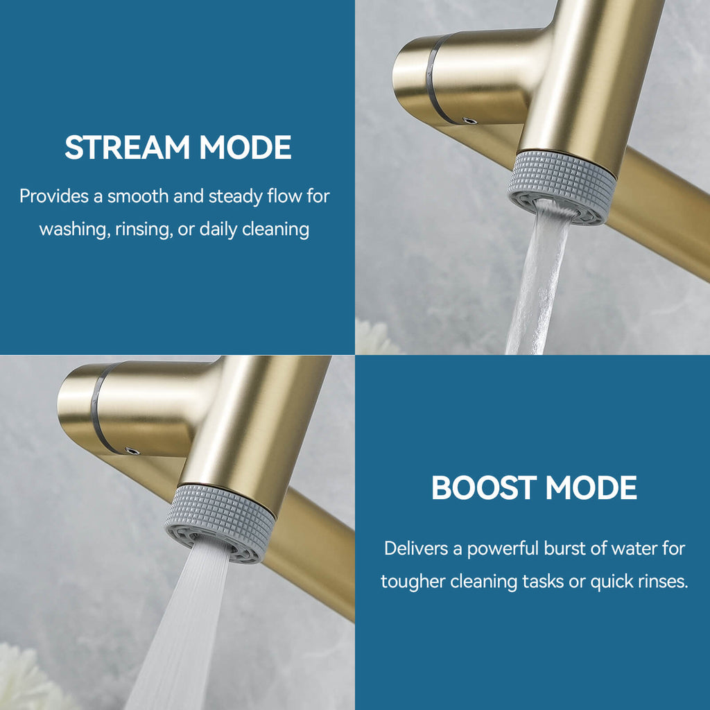 Lefton 1080° Rotating Bathroom Built-in Filter Faucet With Temperature Display-BPF01