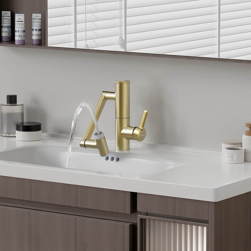 Lefton 1080° Rotating Bathroom Built-in Filter Faucet With Temperature Display-BPF01