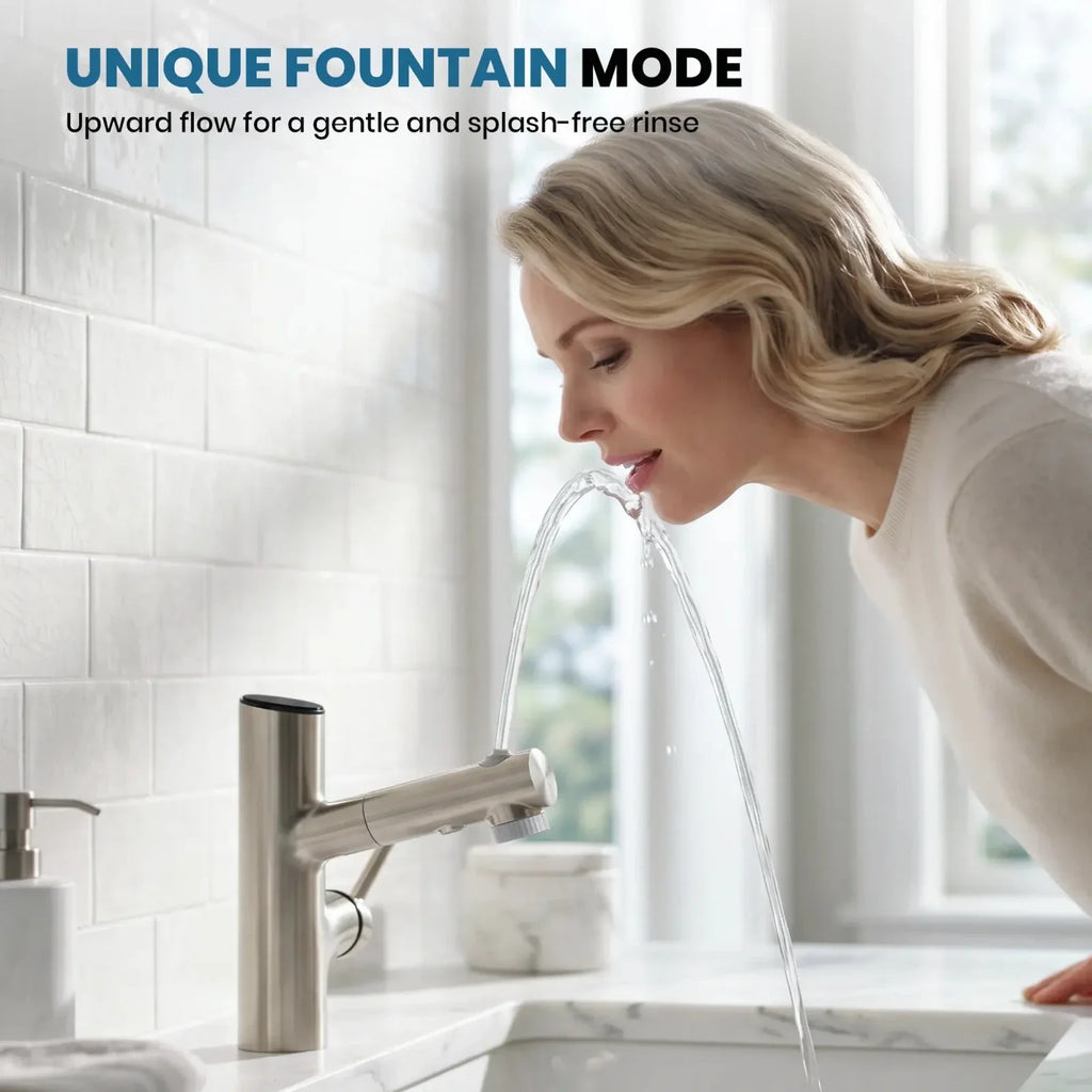 Lefton Single-Handle Bathroom Fountain Faucet With Temperature Display-BF2502