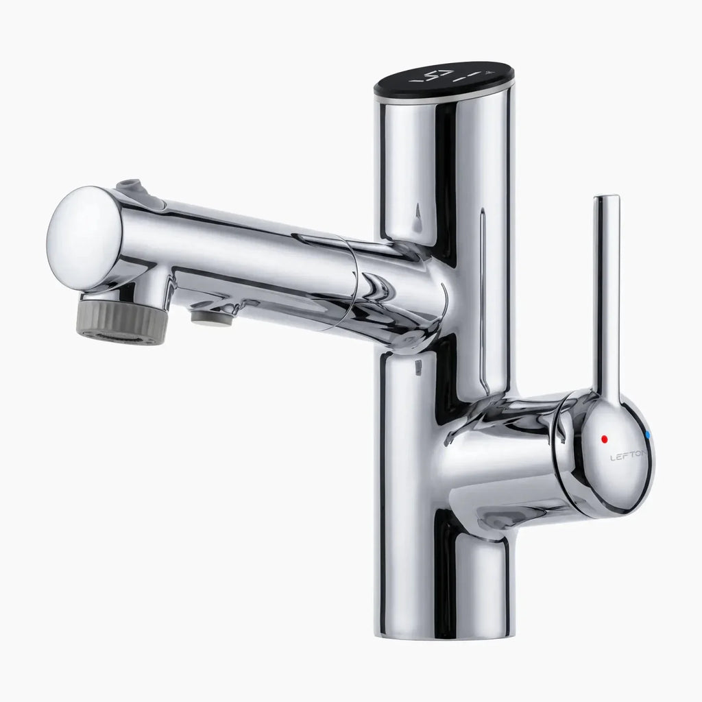 Lefton Single-Handle Bathroom Fountain Faucet With Temperature Display-BF2502