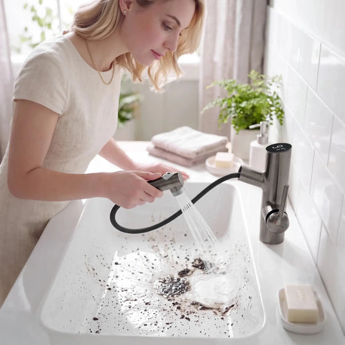 Lefton Single-Handle Bathroom Fountain Faucet With Temperature Display-BF2502