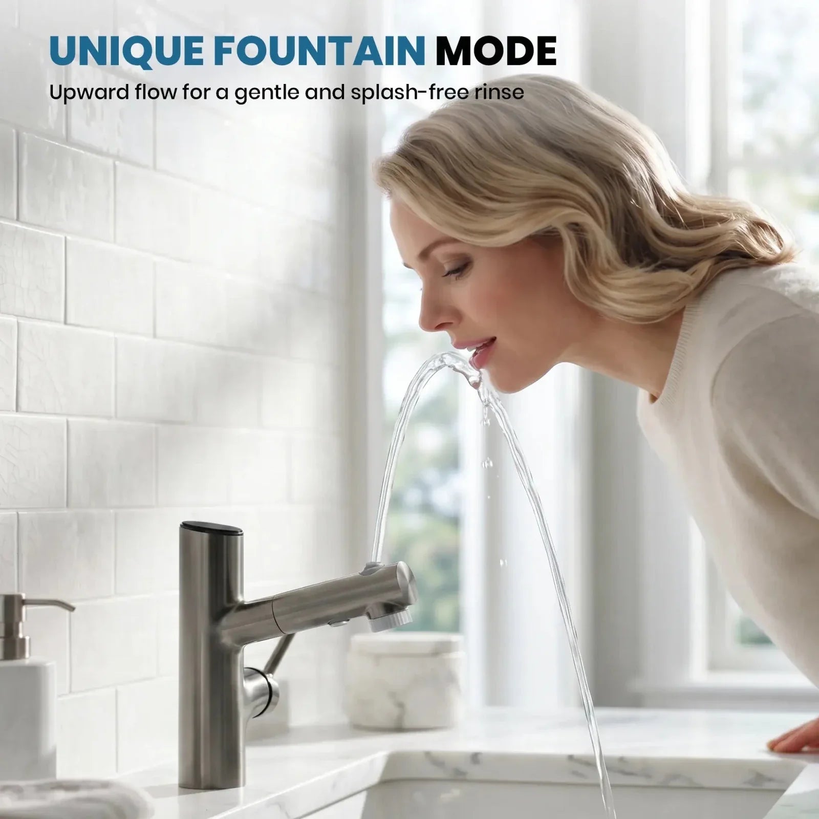 Lefton Single-Handle Bathroom Fountain Faucet With Temperature Display-BF2502