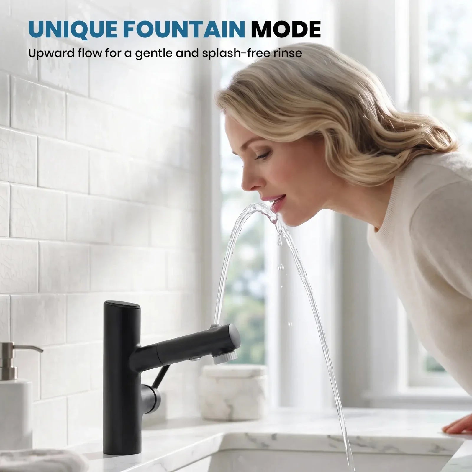 Lefton Single-Handle Bathroom Fountain Faucet With Temperature Display-BF2502