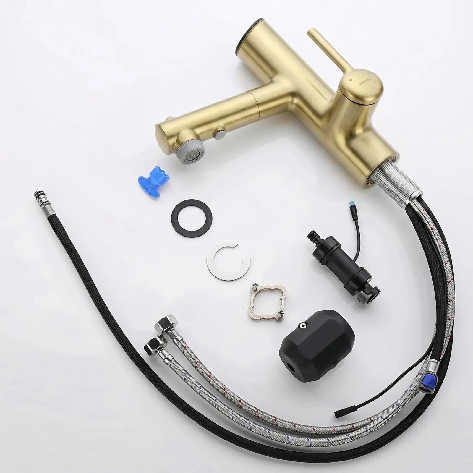 Lefton Single-Handle Bathroom Fountain Faucet With Temperature Display-BF2502