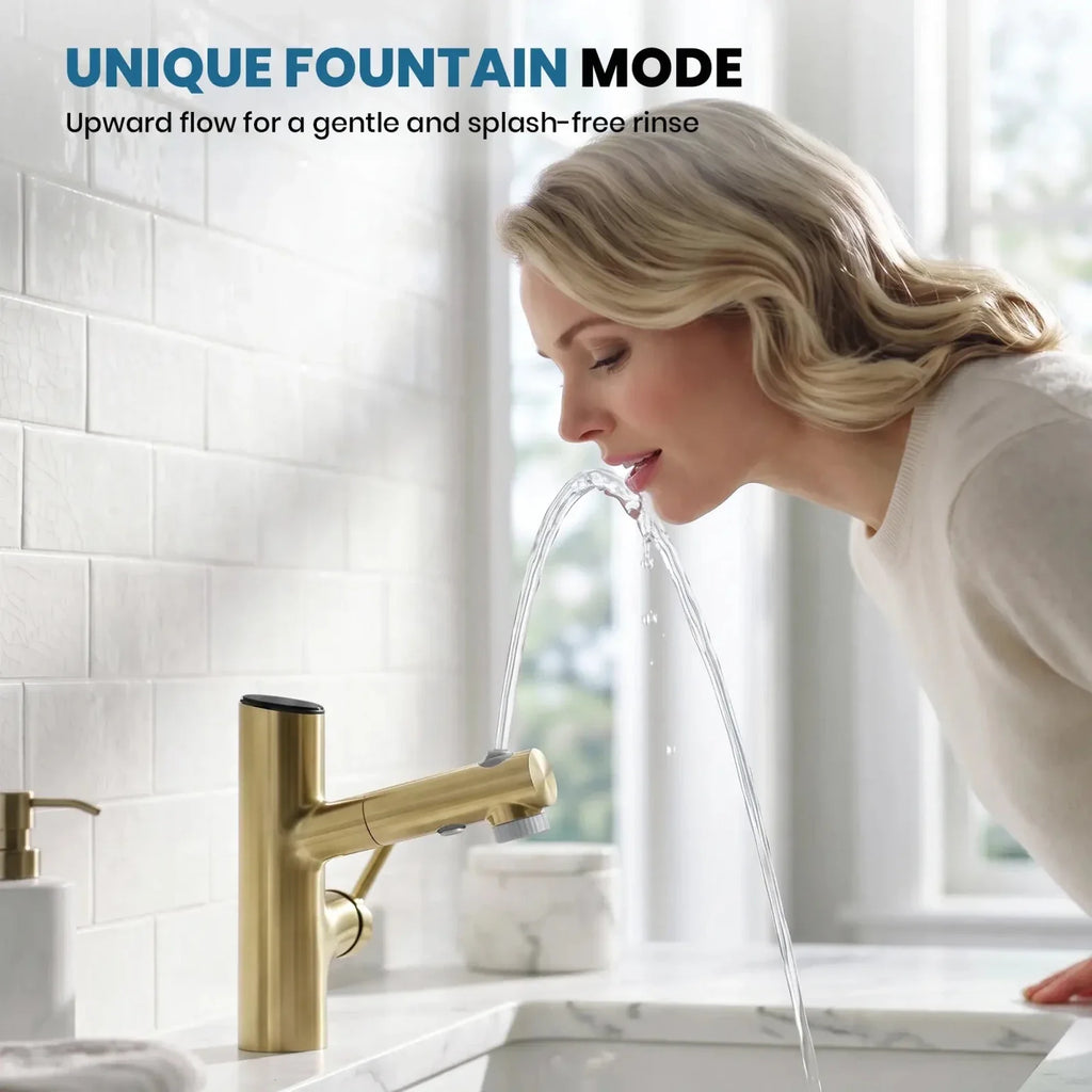Lefton Single-Handle Bathroom Fountain Faucet With Temperature Display-BF2502