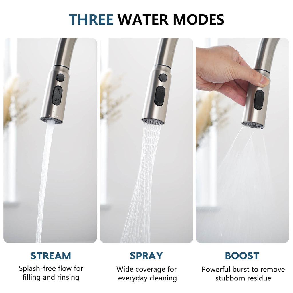 Recertified-Lefton Touchless Sensor Kitchen Faucet with Temperature Display-KF2206-US