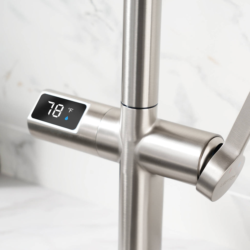 Recertified-Lefton Touchless Sensor Kitchen Faucet with Temperature Display-KF2206-US