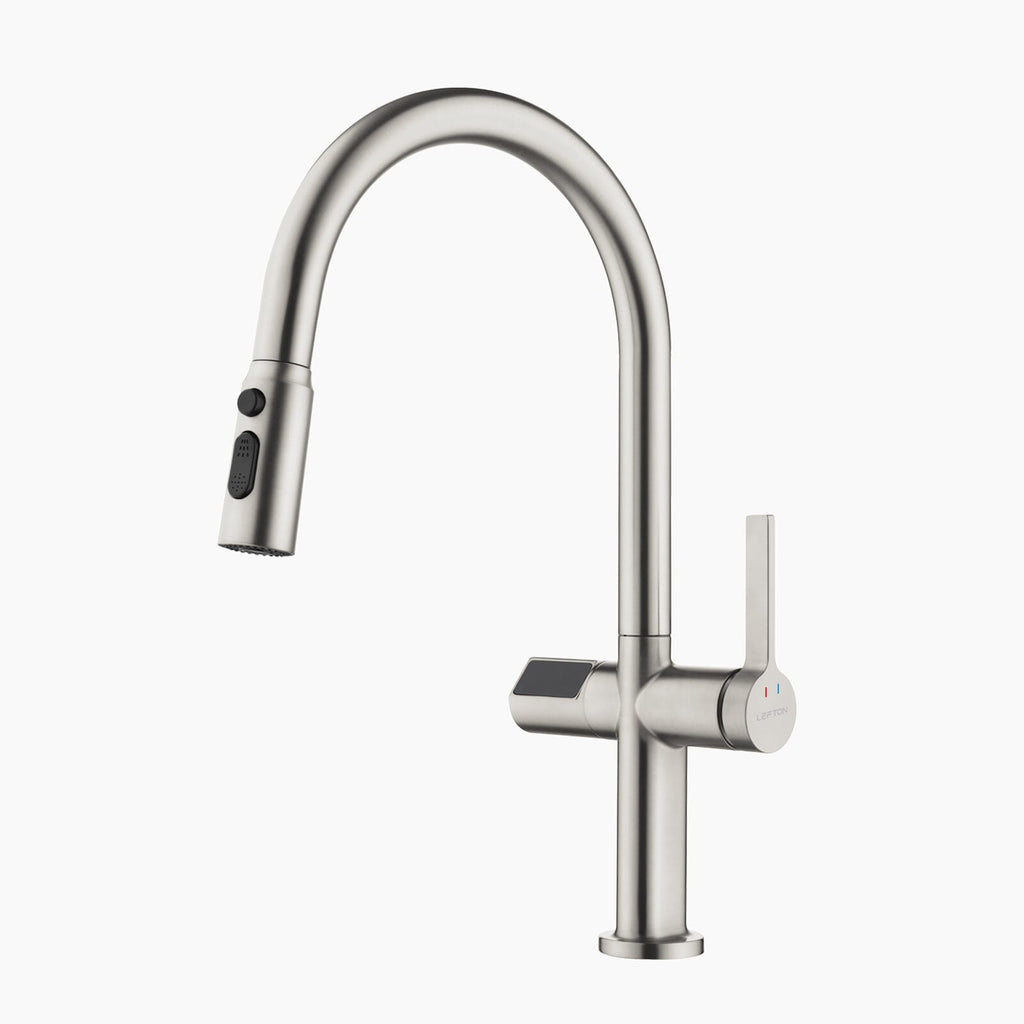 Recertified-Lefton Touchless Sensor Kitchen Faucet with Temperature Display-KF2206-US