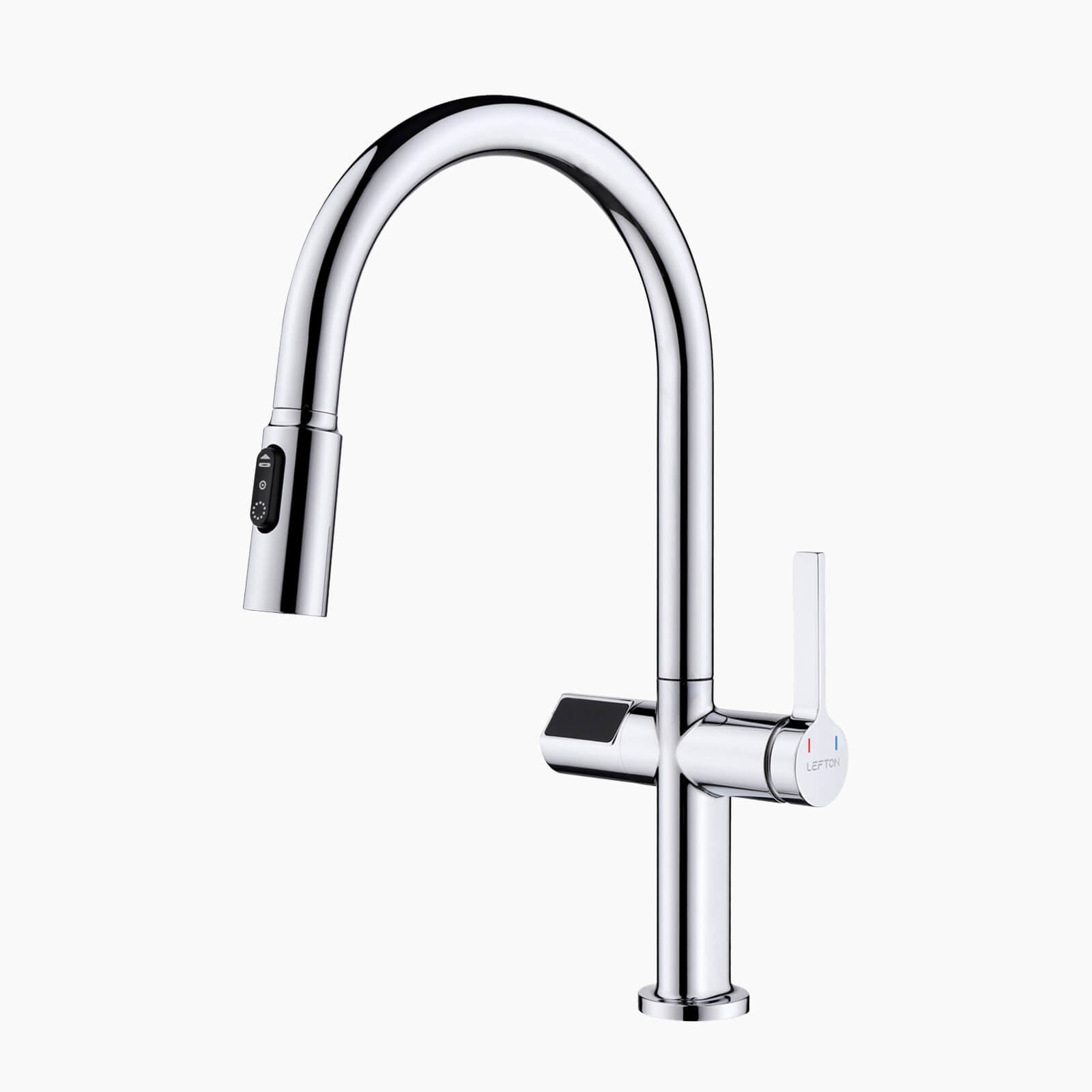 Recertified-Lefton Touchless Sensor Kitchen Faucet with Temperature Display-KF2206-US
