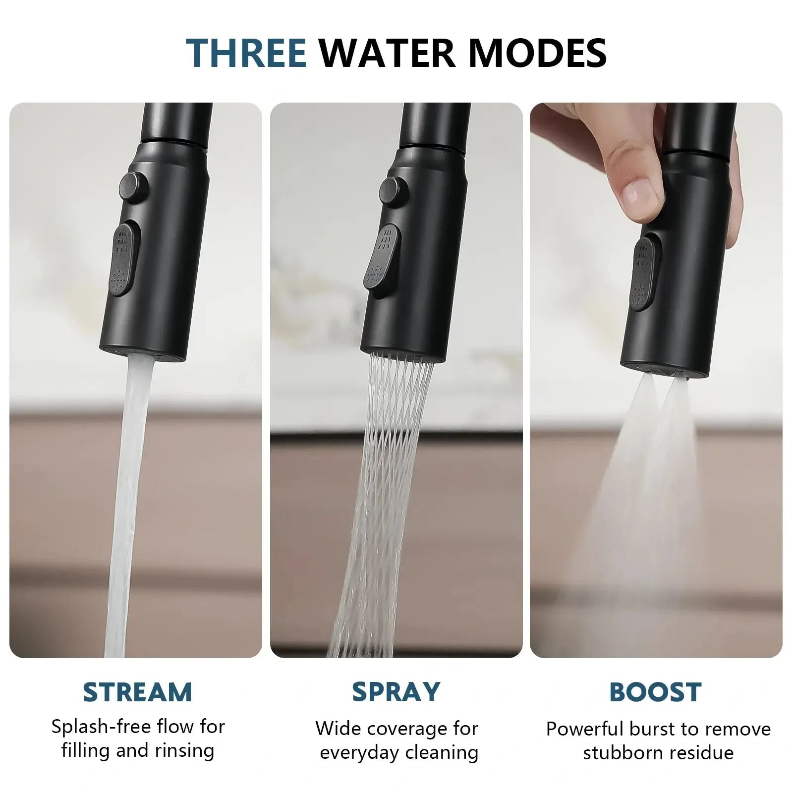 Recertified-Lefton Touchless Sensor Kitchen Faucet with Temperature Display-KF2206-US