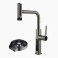 Lefton Touchless Waterfall Kitchen Faucet-KF2209-PRO with Countertop Glass Rinser-KFR2202