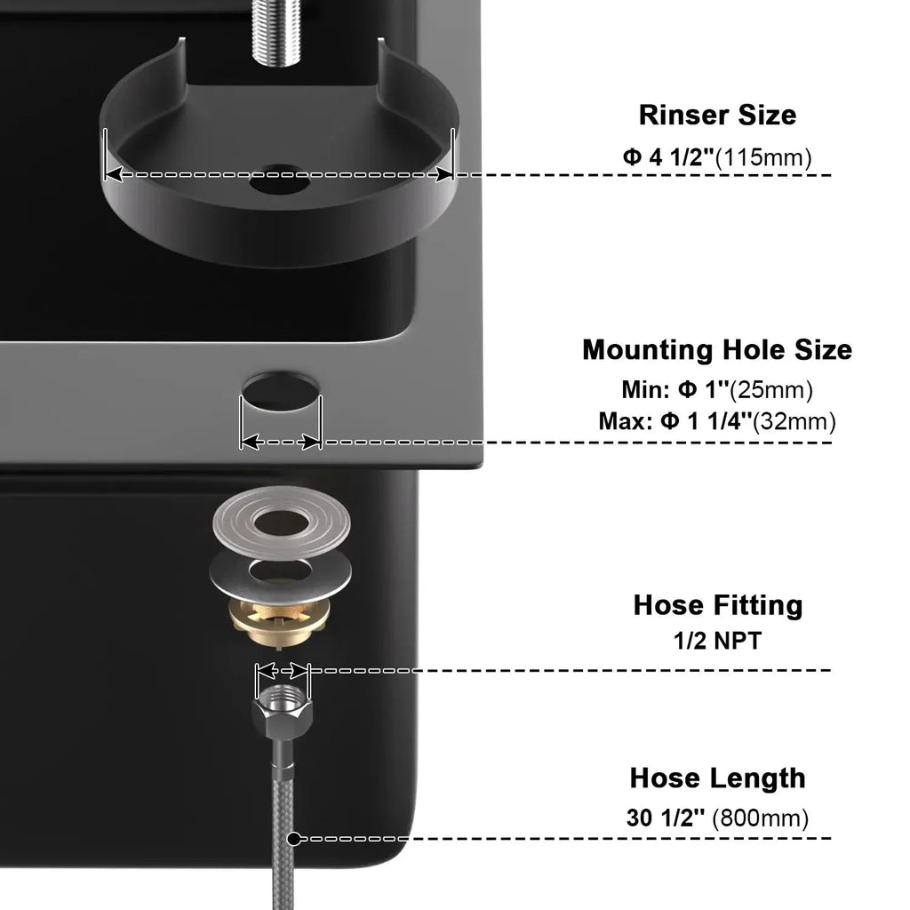 Lefton Touchless Waterfall Kitchen Faucet-KF2209-PRO with Countertop Glass Rinser-KFR2202