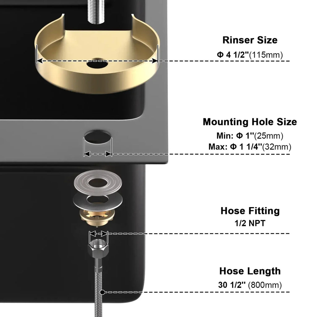 Lefton Touchless Waterfall Kitchen Faucet-KF2209-PRO with Countertop Glass Rinser-KFR2202