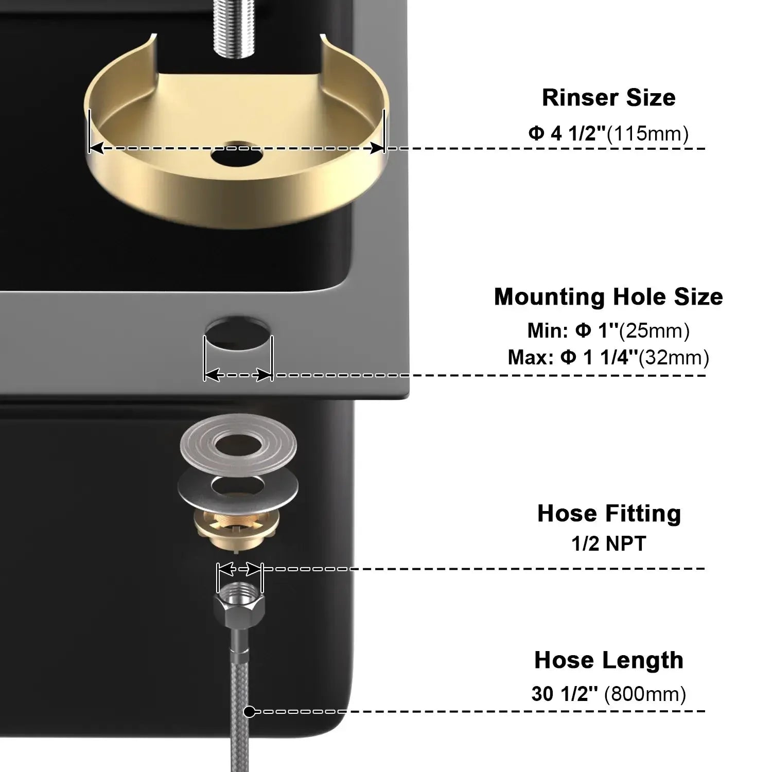 Lefton Touchless Waterfall Kitchen Faucet-KF2209-PRO with Countertop Glass Rinser-KFR2202
