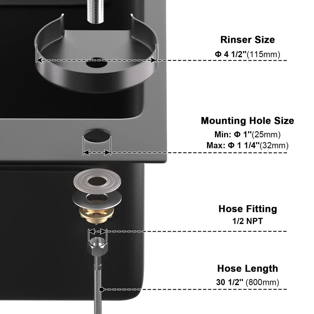 Lefton Touchless Waterfall Kitchen Faucet-KF2209-PRO with Countertop Glass Rinser-KFR2202