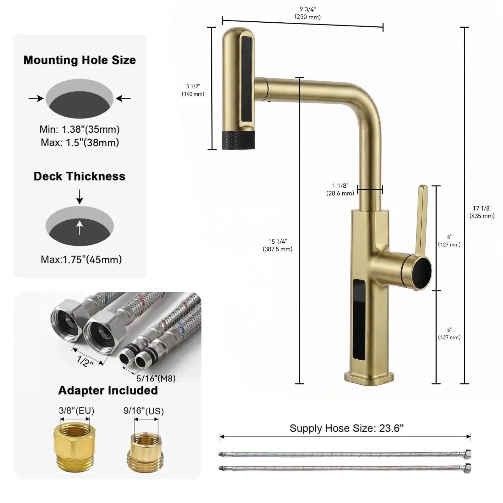 Lefton Touchless Waterfall Kitchen Faucet-KF2209-PRO with Countertop Glass Rinser-KFR2202