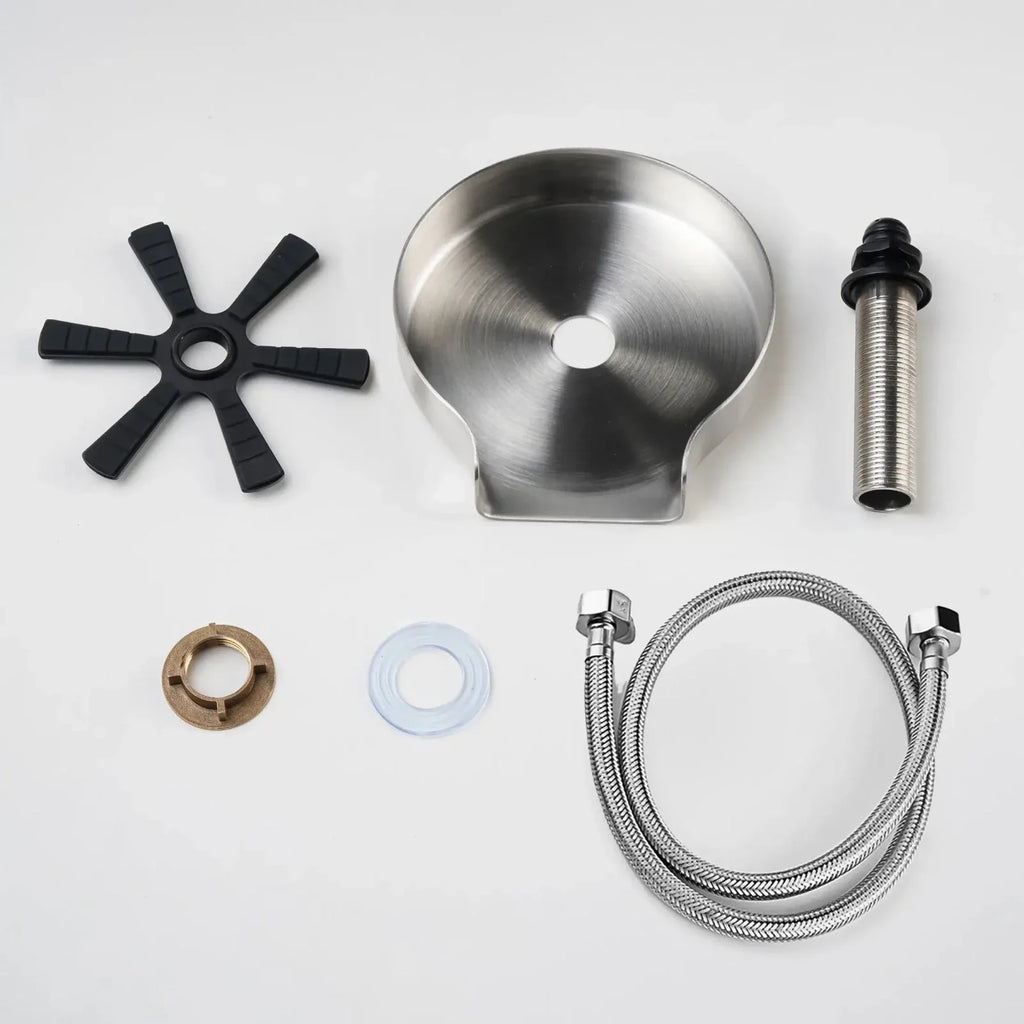 Lefton Touchless Waterfall Kitchen Faucet-KF2209-PRO with Countertop Glass Rinser-KFR2202