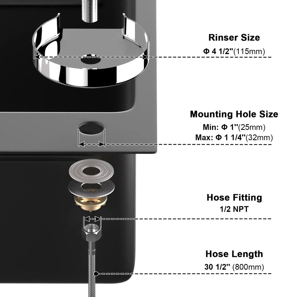 Lefton Touchless Waterfall Kitchen Faucet-KF2209-PRO with Countertop Glass Rinser-KFR2202