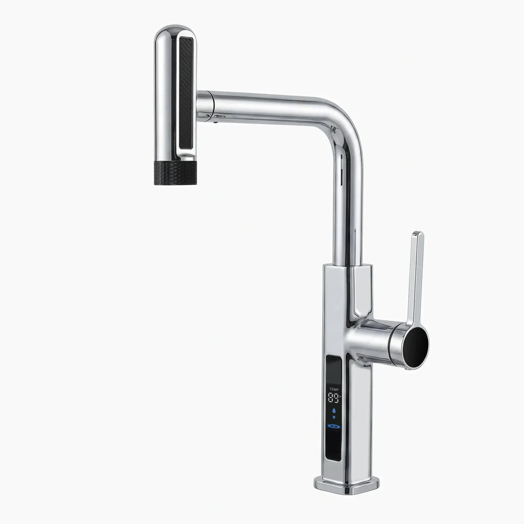 Lefton Touchless Pull-Out Kitchen Faucet with TEMP Display & 6 Water Modes-KF2209-PRO