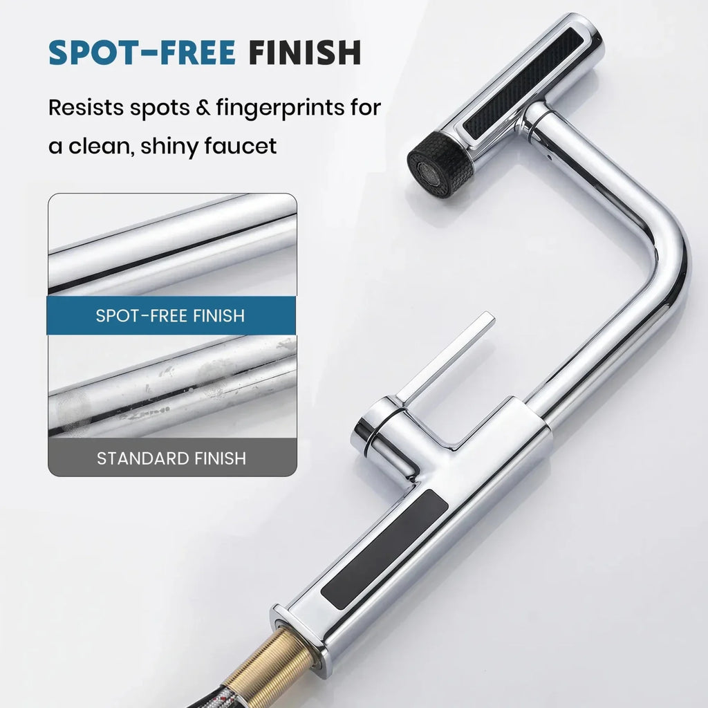 Lefton Touchless Pull-Out Kitchen Faucet with TEMP Display & 6 Water Modes-KF2209-PRO