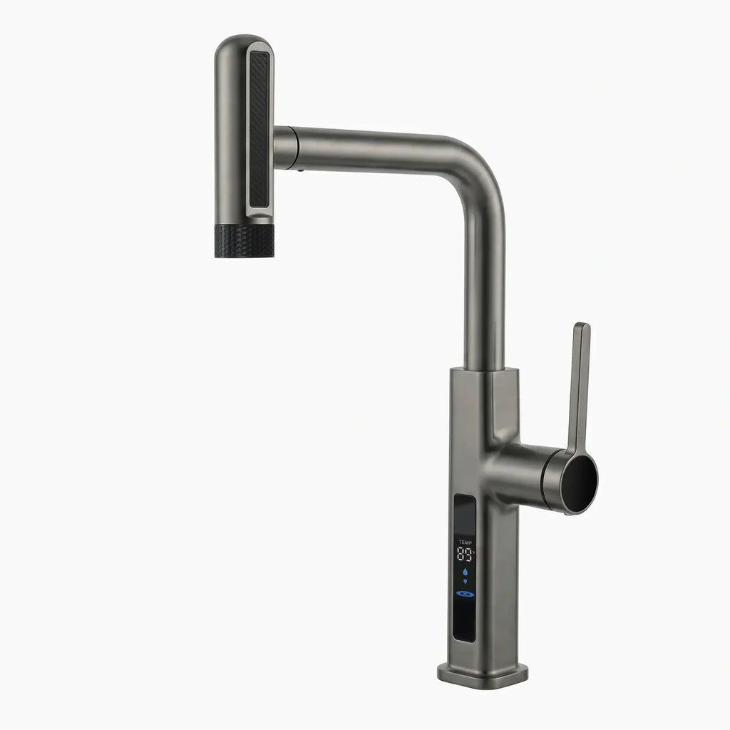Lefton Touchless Pull-Out Kitchen Faucet with TEMP Display & 6 Water Modes-KF2209-PRO