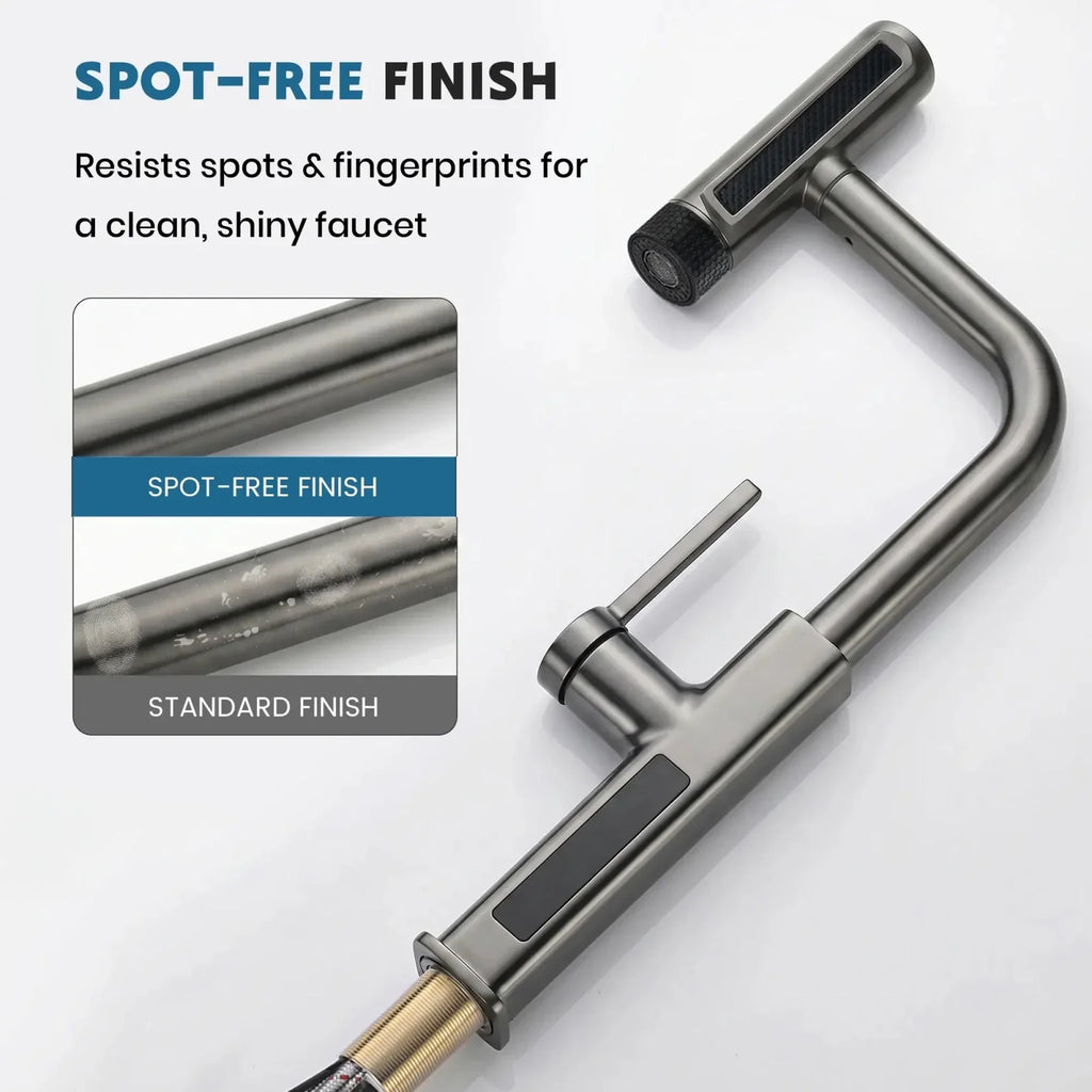 Lefton Touchless Pull-Out Kitchen Faucet with TEMP Display & 6 Water Modes-KF2209-PRO