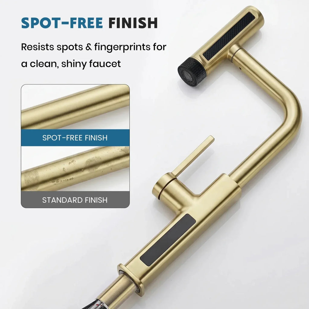 Lefton Touchless Pull-Out Kitchen Faucet with TEMP Display & 6 Water Modes-KF2209-PRO
