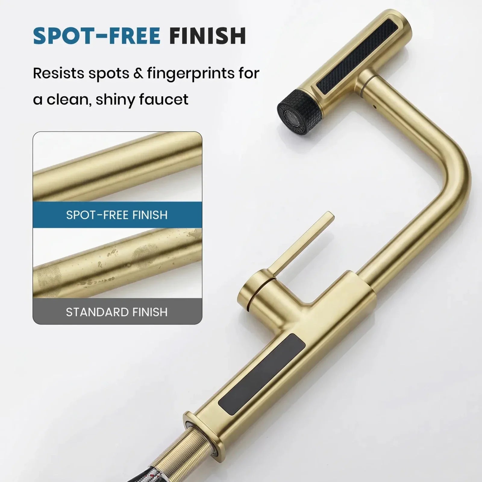 Lefton Touchless Pull-Out Kitchen Faucet with TEMP Display & 6 Water Modes-KF2209-PRO