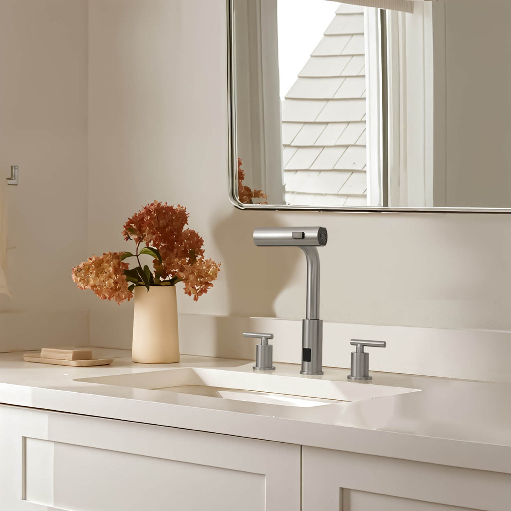 Recertified-Lefton Two-Handle Widespread Waterfall Bathroom Faucet-BFWS2401-US
