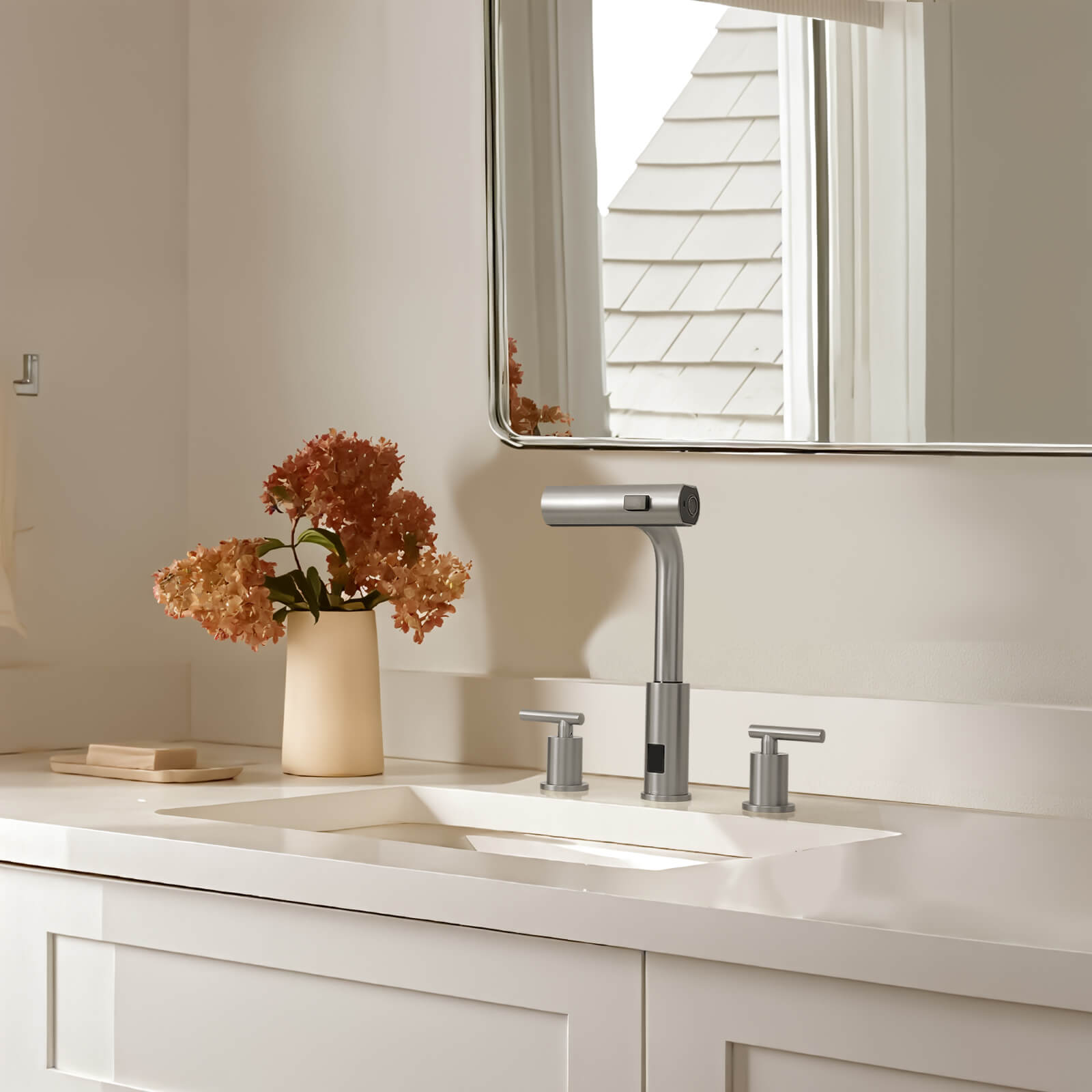 Recertified-Lefton Two-Handle Widespread Waterfall Bathroom Faucet-BFWS2401-US