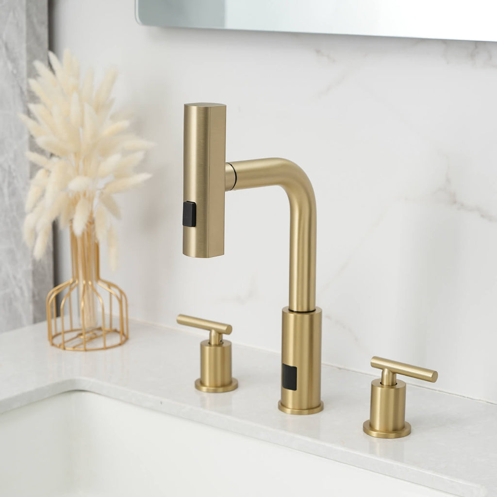 Recertified-Lefton Two-Handle Widespread Waterfall Bathroom Faucet-BFWS2401-US
