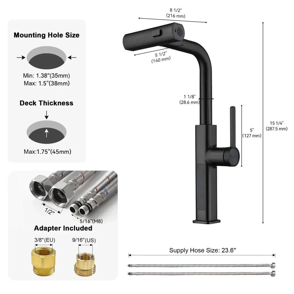 Recertified-Lefton Waterfall Kitchen Faucet-KF2209-US