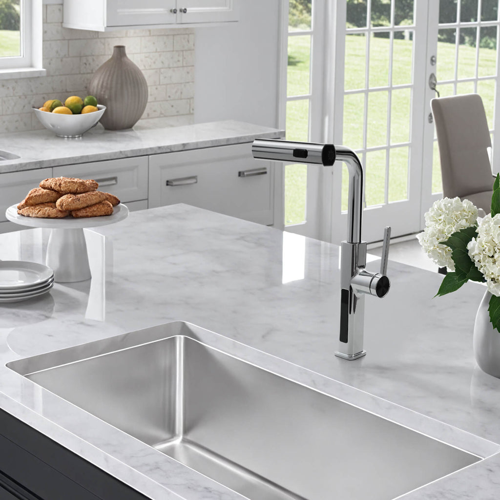 Recertified-Lefton Waterfall Kitchen Faucet-KF2209-US