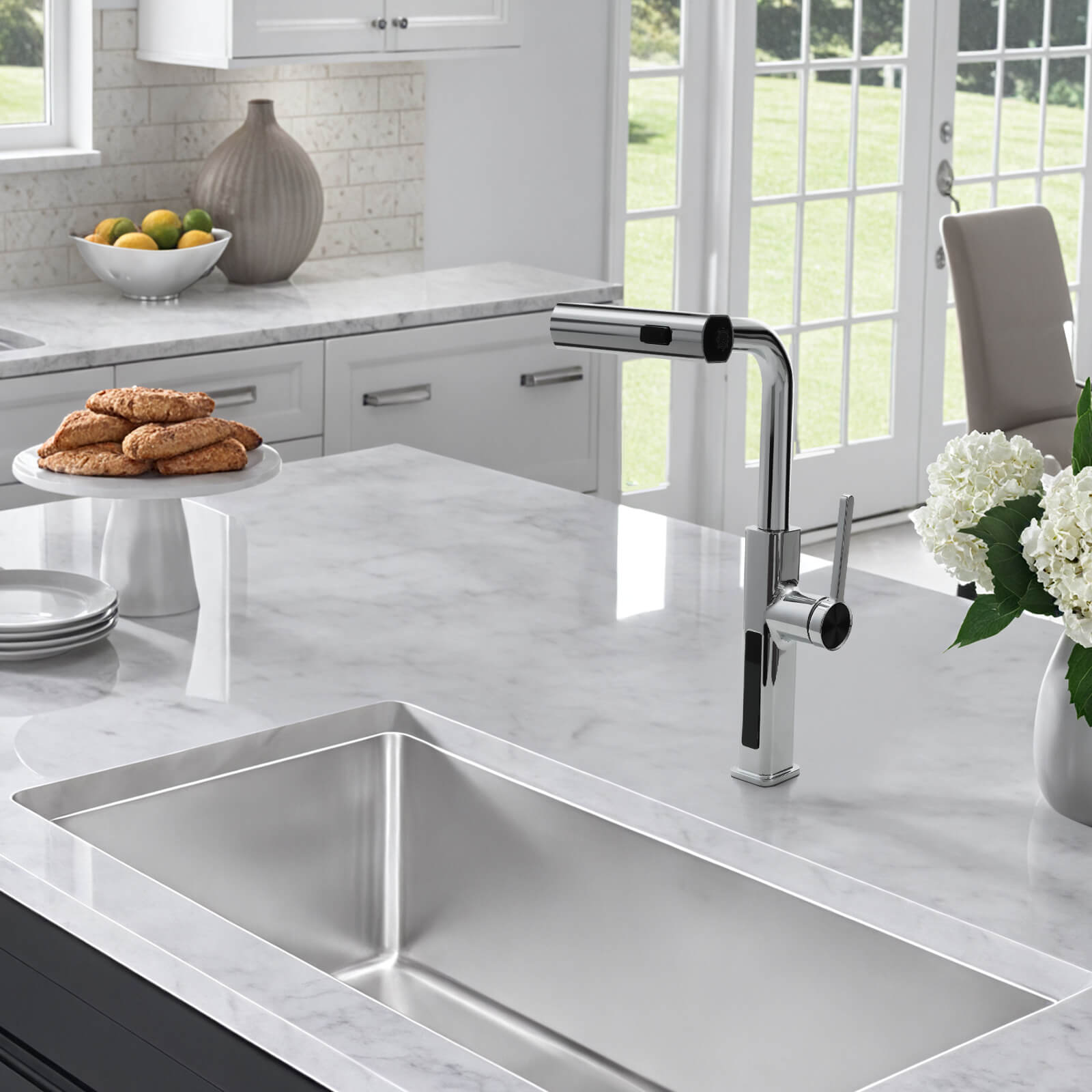 Recertified-Lefton Waterfall Kitchen Faucet-KF2209-US