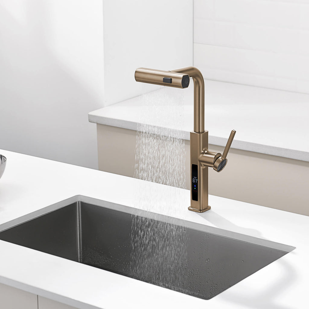 Recertified-Lefton Waterfall Kitchen Faucet-KF2209-US