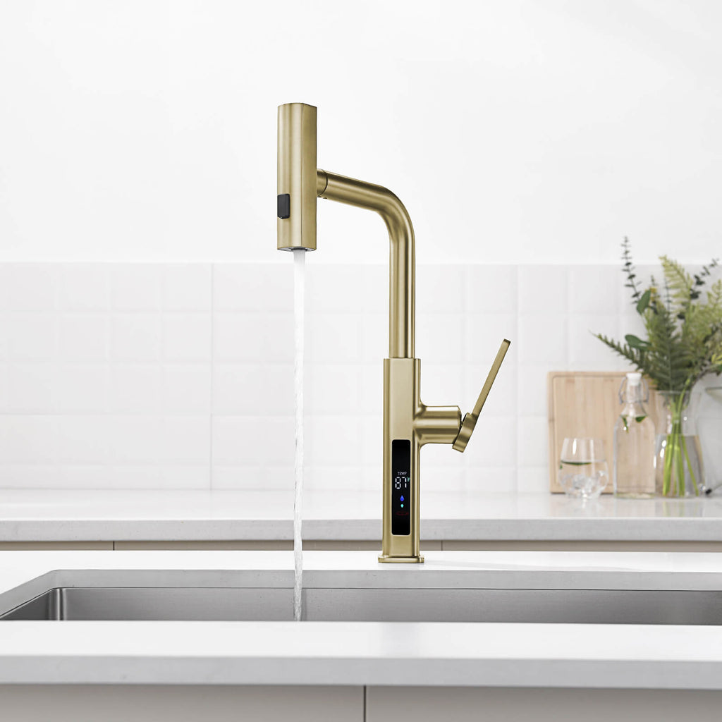 Recertified-Lefton Waterfall Kitchen Faucet-KF2209-US