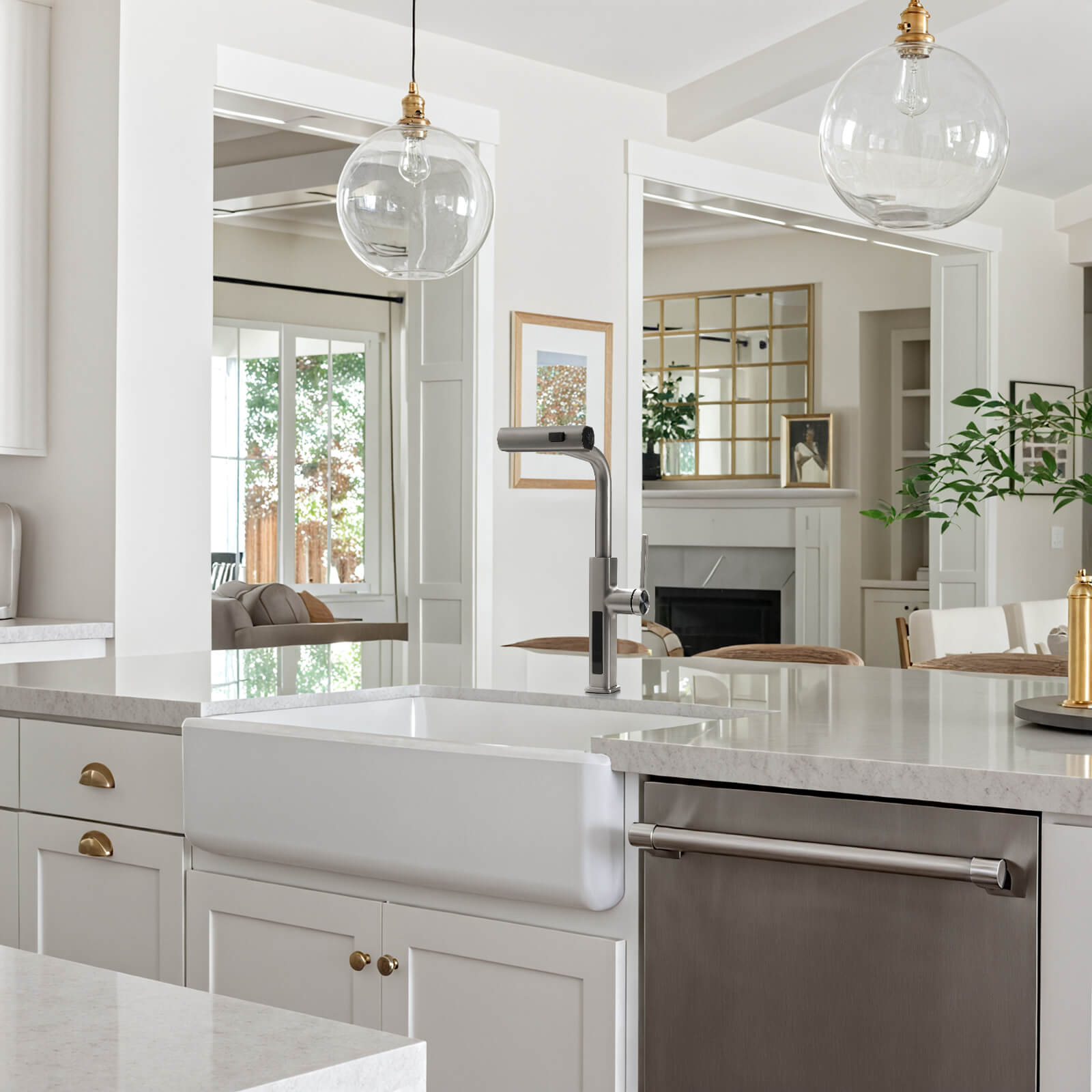 Recertified-Lefton Waterfall Kitchen Faucet-KF2209-US