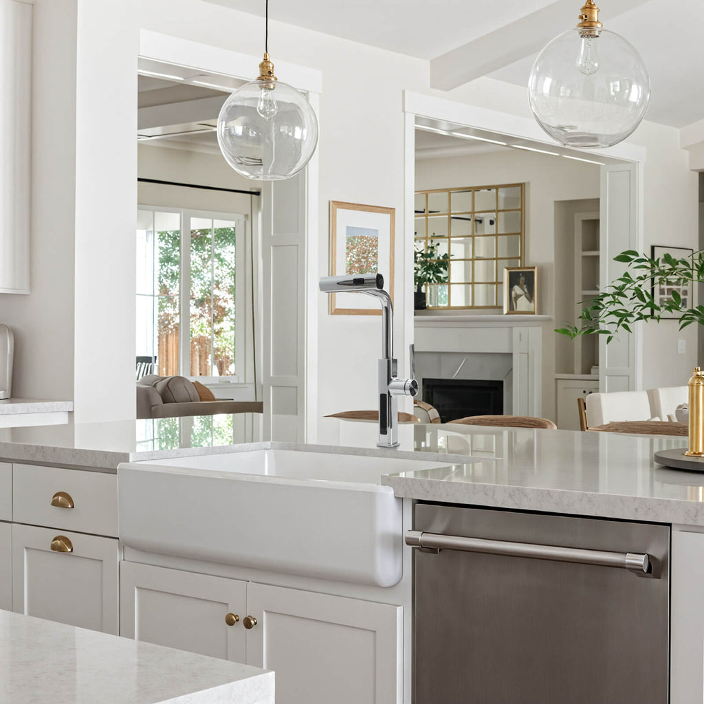 Recertified-Lefton Waterfall Kitchen Faucet-KF2209-US