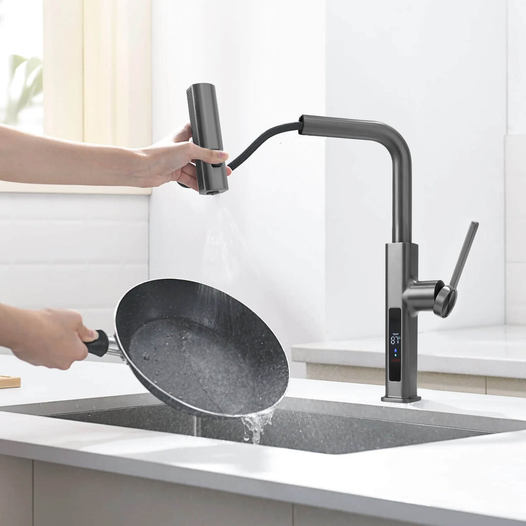 Recertified-Lefton Waterfall Kitchen Faucet-KF2209-US