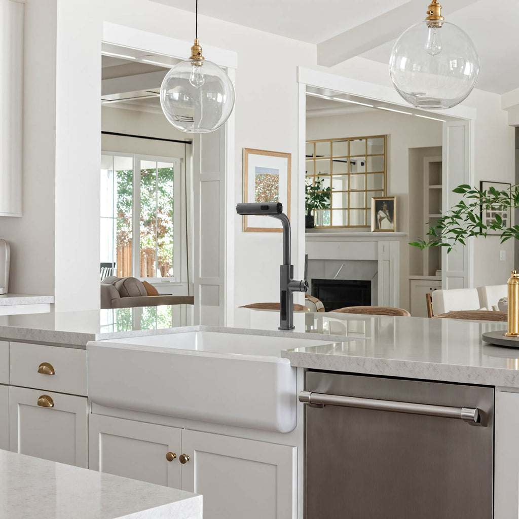 Recertified-Lefton Waterfall Kitchen Faucet-KF2209-US