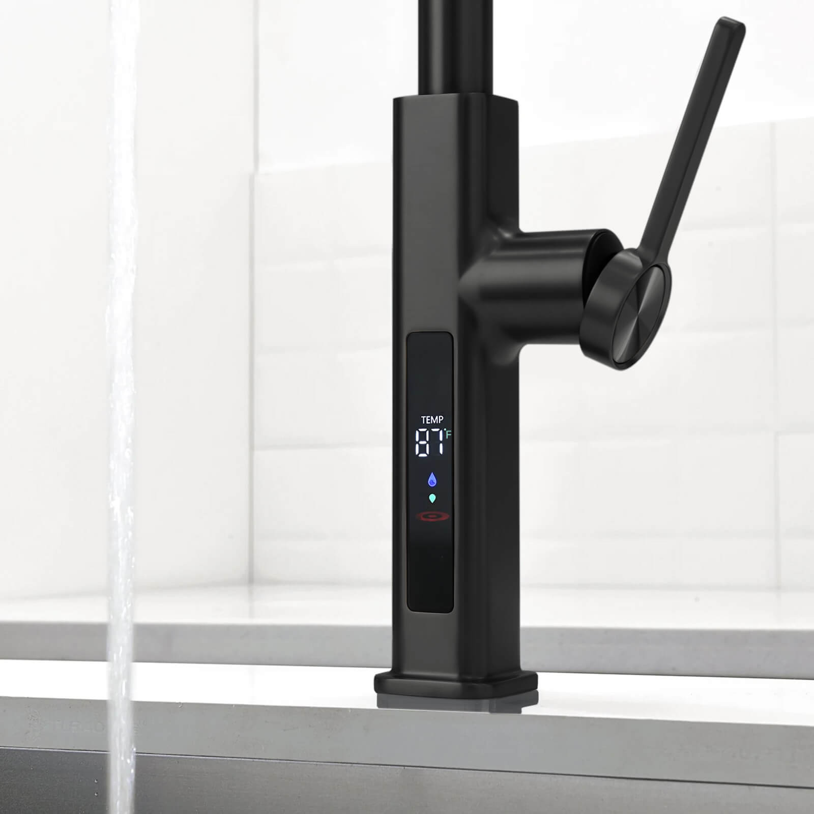 Recertified-Lefton Waterfall Kitchen Faucet-KF2209-US